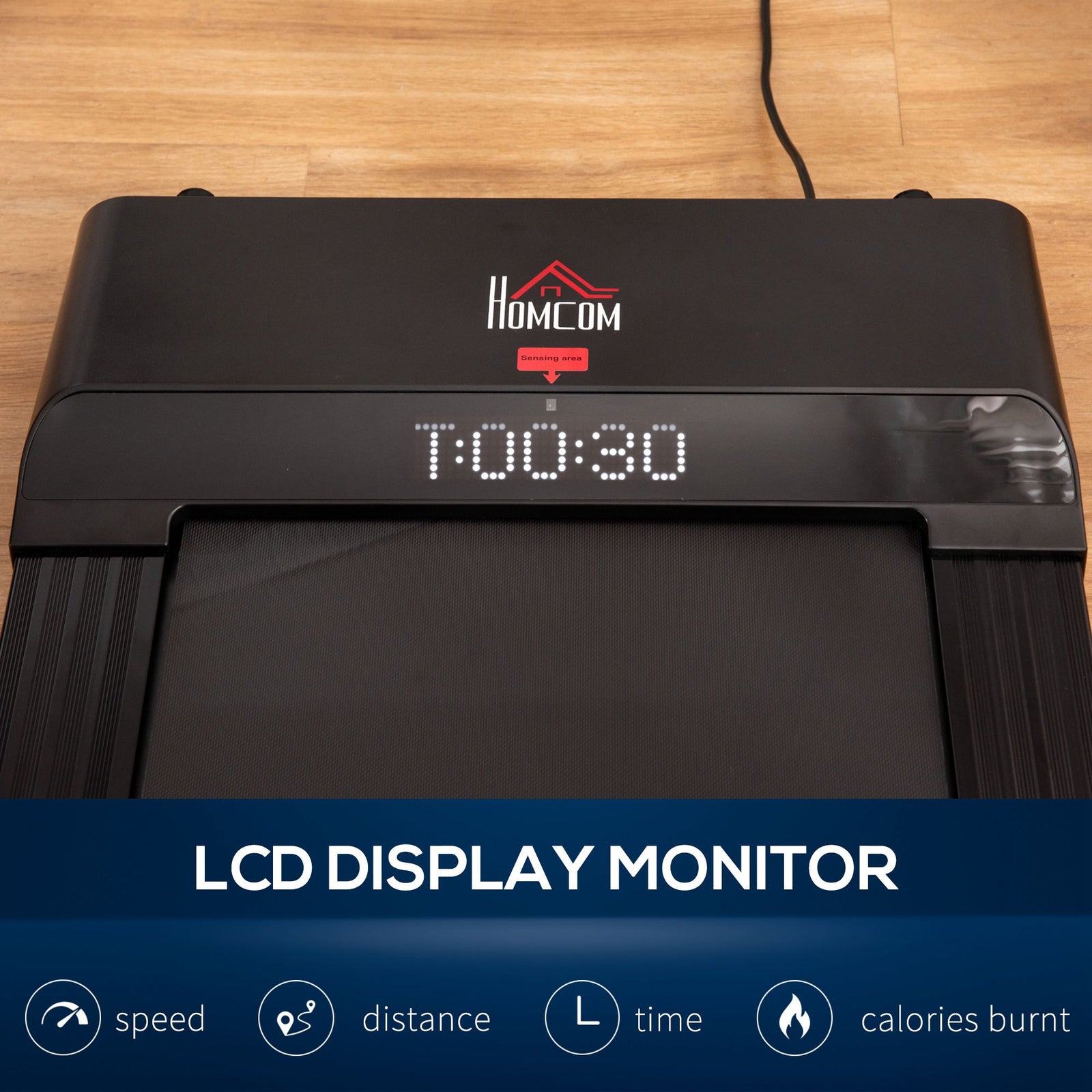 HOMCOM Led Display Treadmill For Home & Office