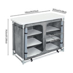 Portable Outdoor Camping Kitchen Unit With 6 Storage Shelves