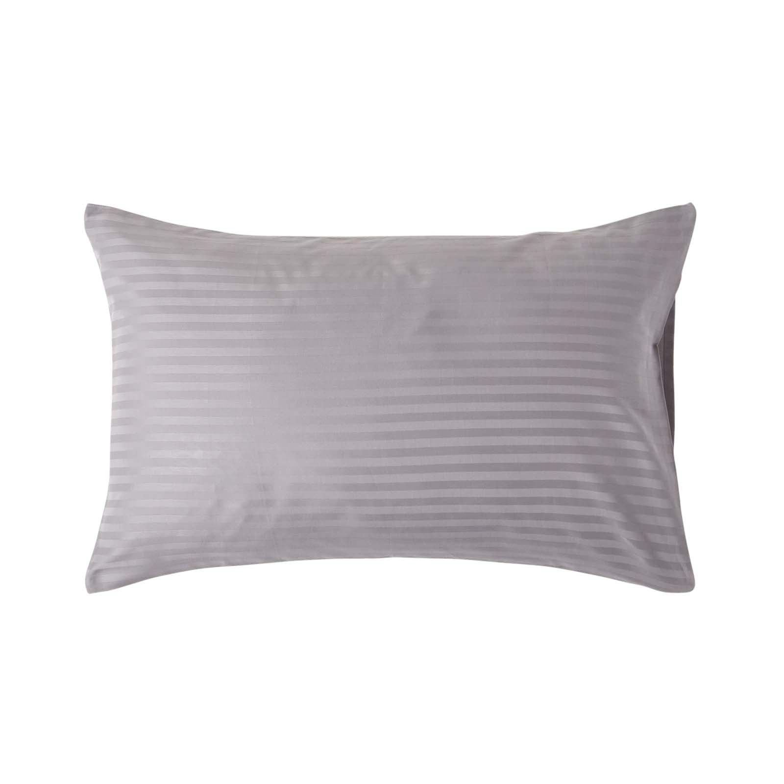 Egyptian Cotton Satin Stripe Housewife Pillowcase 330 Tc | 48 x 74cm | Grey