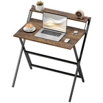 81.5 Cm Folding Computer Desk For Small Spaces Bedroom | Brown