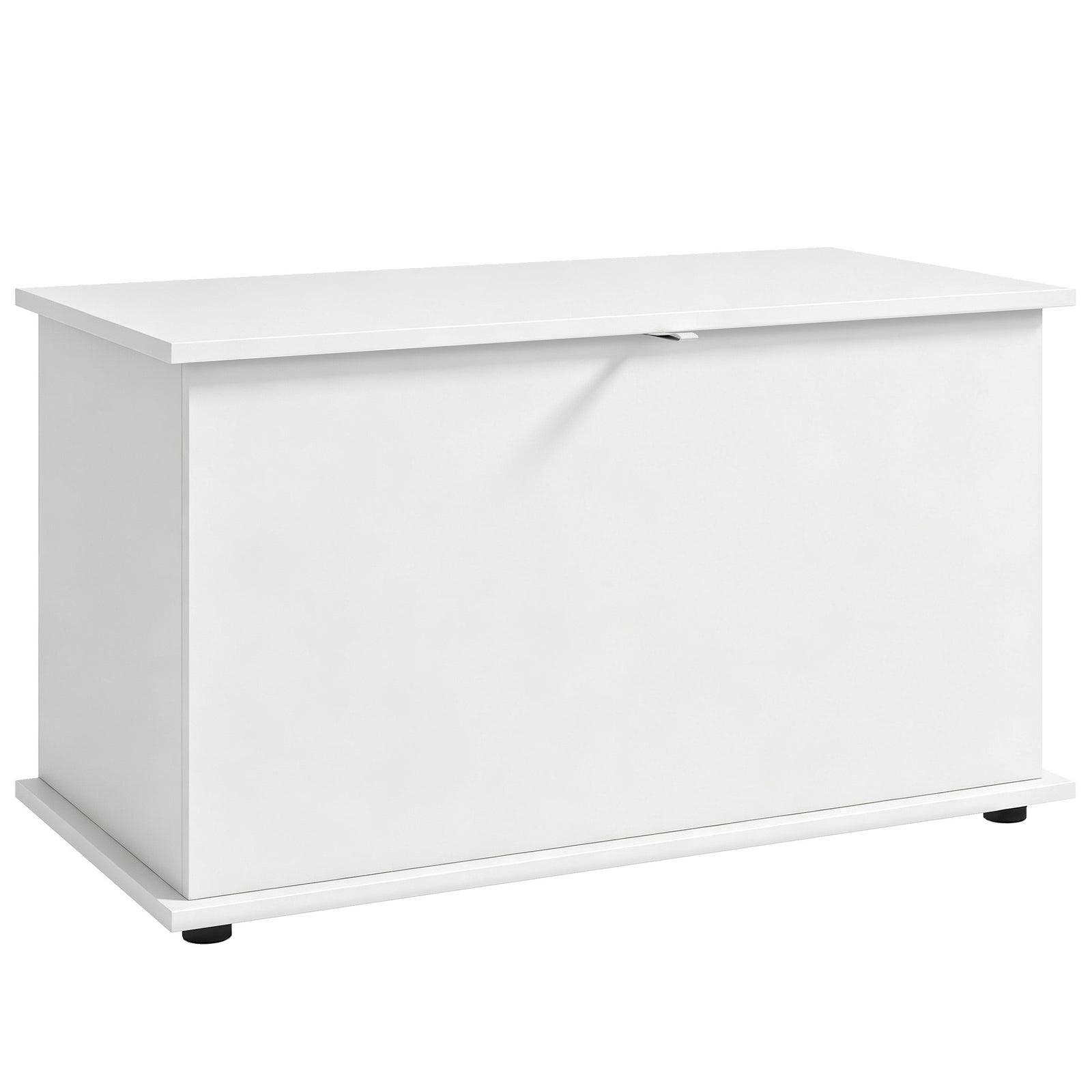 Storage Chest With Safety Hinged Lid, 102l Storage Box | White