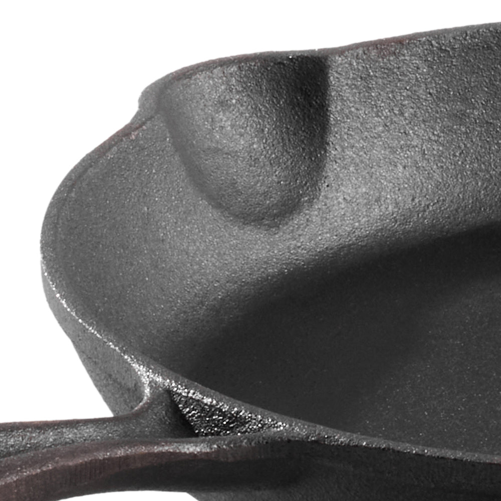 20cm/23cm/26cm Dia Round Cast Iron Skillet Frying Pan With Handle | Large | Black