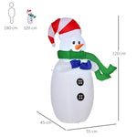 4ft Inflatable Christmas Snowman Decoration Led Lights For Lawn Garden