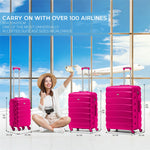 29" Large Suitcase Check-in Hold Luggage Hard Shell 4 Wheels Tsa Lock | Large | Pink