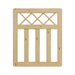 76m W X 90cm H Outdoor Cross Top Wooden Garden Gate Pedestrian Fence Yard Door