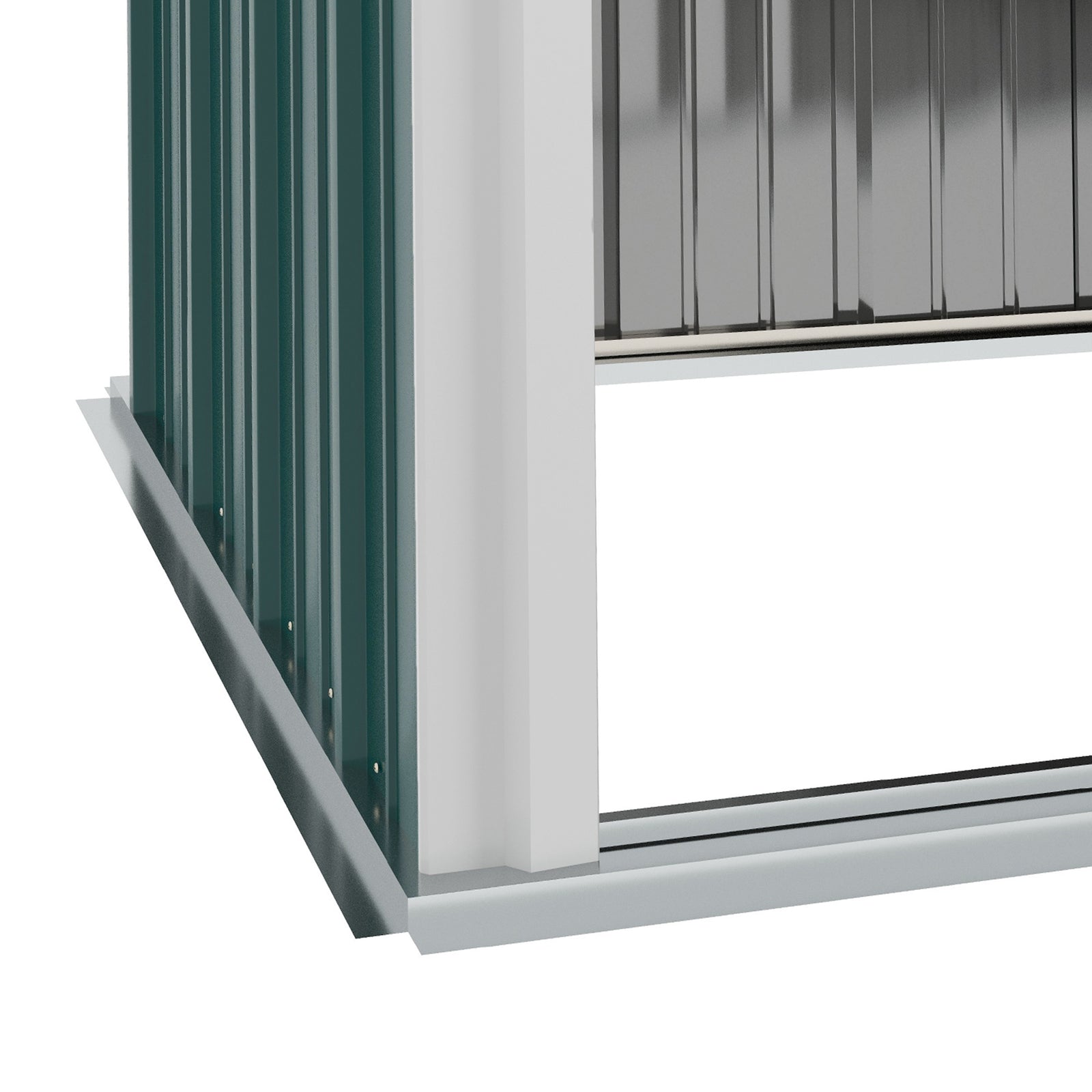 Outdoor Storage Shed Steel Garden Shed With Lockable Door | Green