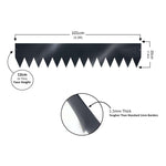 Metal Garden Border Edging 1m Saw Tooth Spikes | Set-of-5 | Anthracite Grey