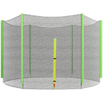 10ft Trampoline Net Replacement Safety Net W/ Zipped Door | Green