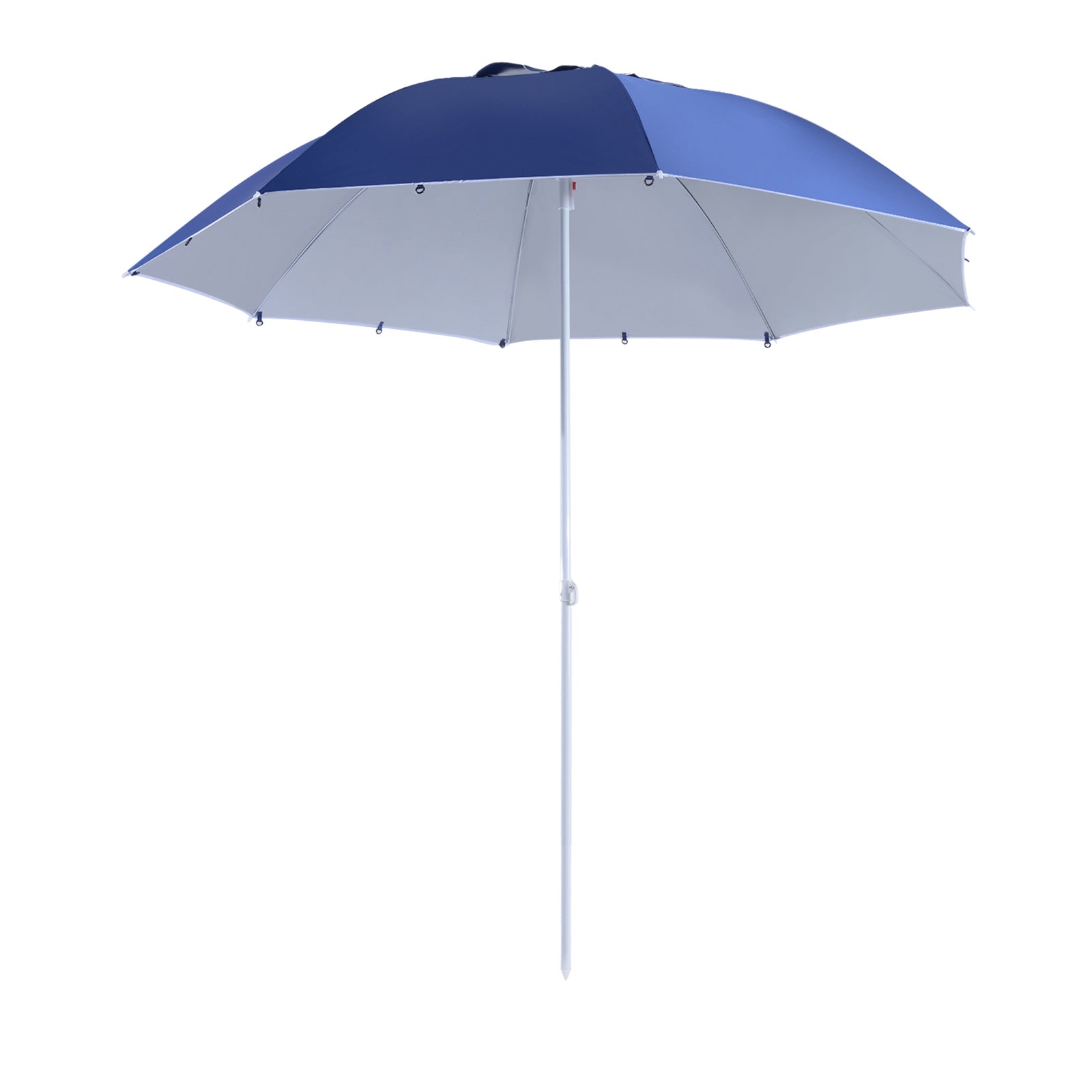 7-ft Beach Parasol With Side Panels | Blue