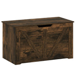 Storage Trunk For Living Room, With Safety Hinge, 80cm | Rustic Brown