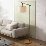Floor Lamp With 350 Degree Rotating Lampshade Led Bulb | One Size | Brown