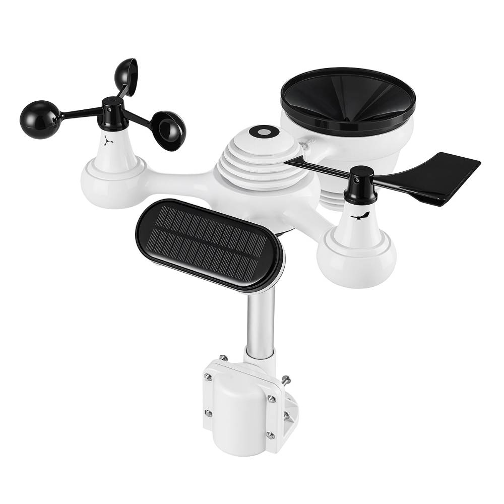 7-in-1 Wifi Weather Station With Outdoor Sensor – Lcd Colour Display, Solar Powered, Wind, Rain, Uv & Temperature Monitoring