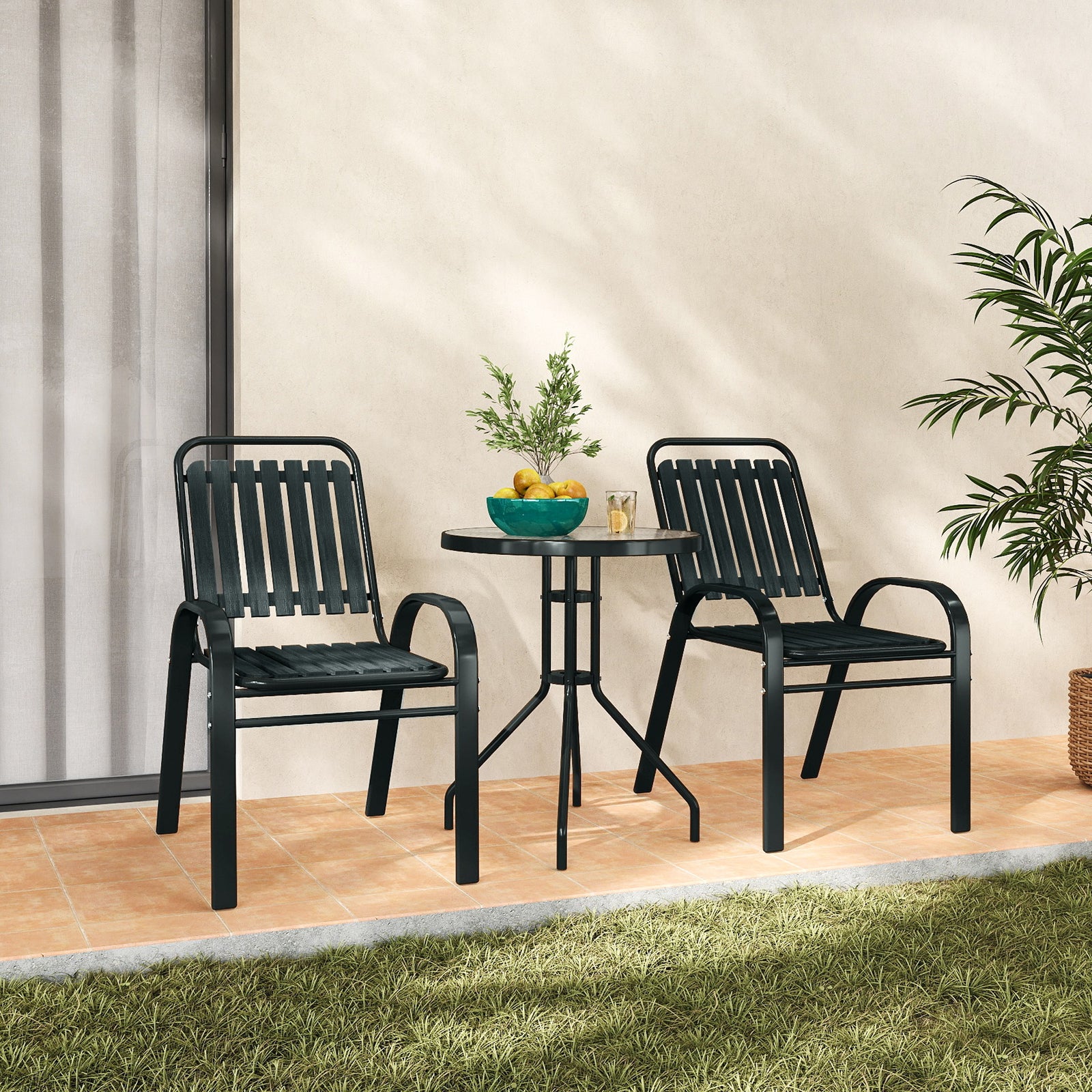 3-piece Garden Set | Charcoal Grey