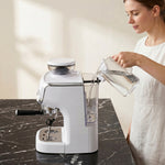 Espresso Machine, Bean Grinder & Steam Wand, 15 Bar Pressure | White