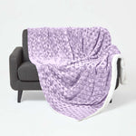 Geometric Triangle Velvet Throw | 130cm x 160cm | Purple