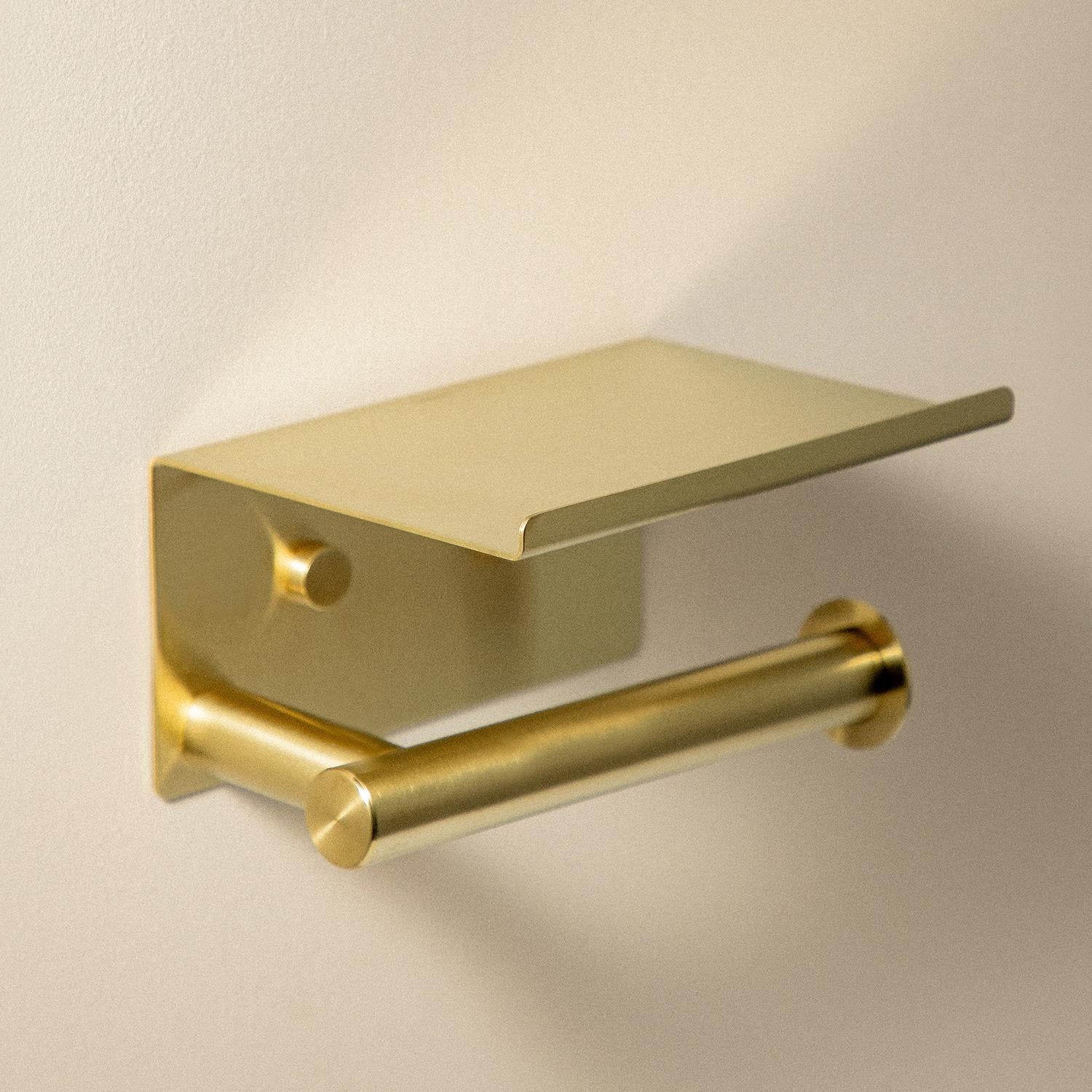Paper Holder With Cover Brushed Gold Pvd Architect Sp