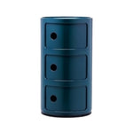 Cylindrical Multi-tiered Plastic Storage Drawer Unit | Blue