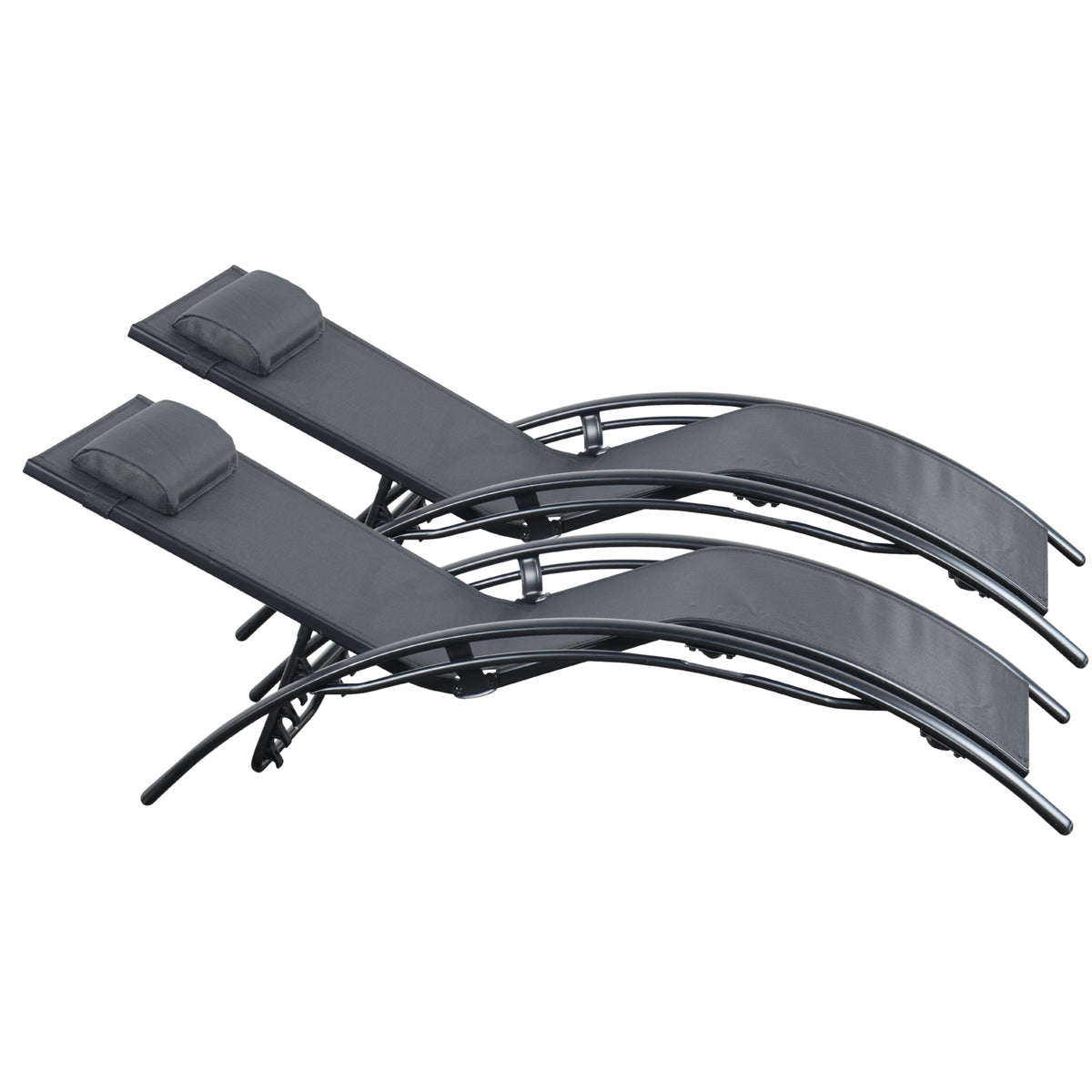Pair Of Bali Sun Loungers | Set of 2 | Black