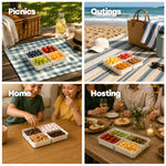 Livivo 4 Compartment Snack Organiser Box Bpa Free Container