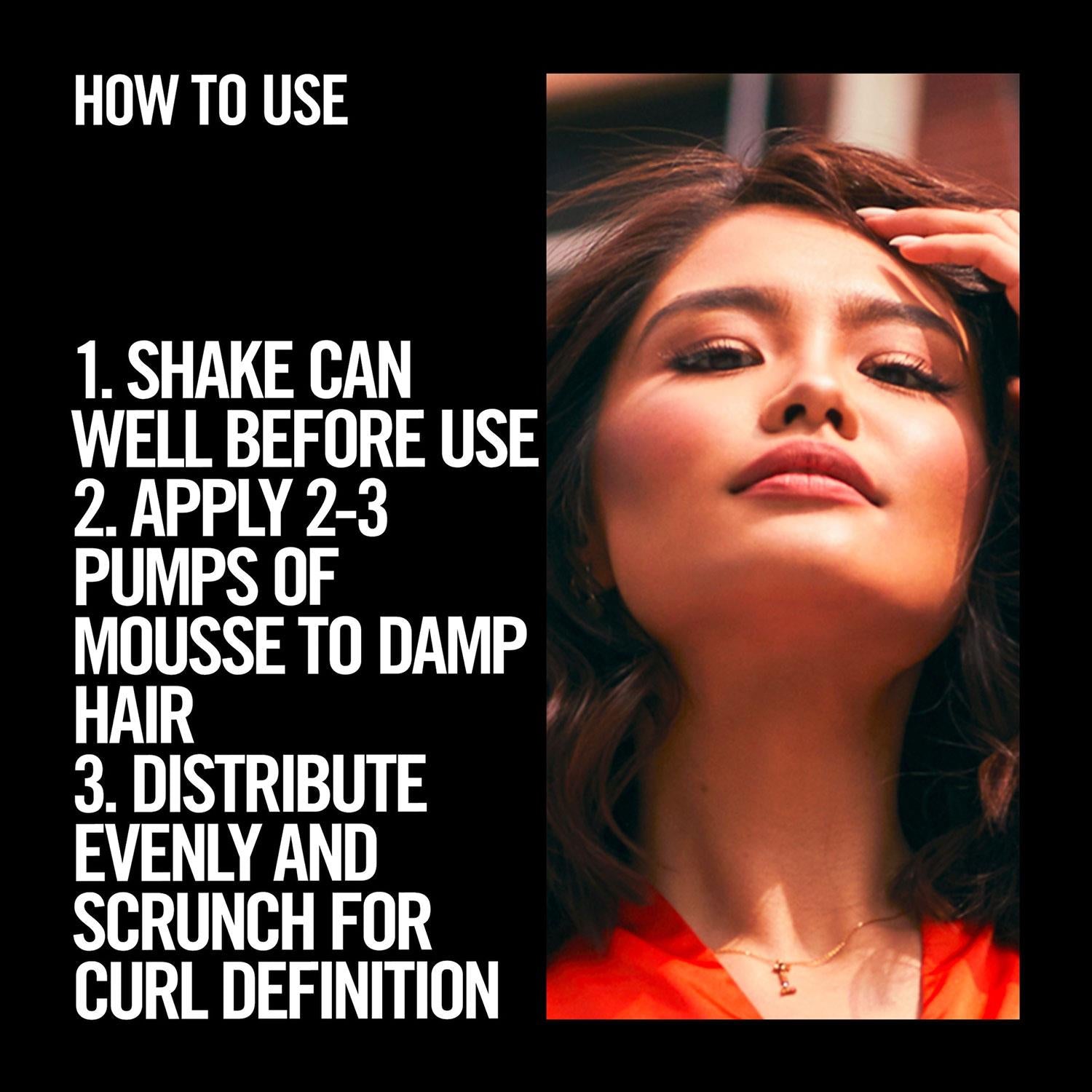 Curl Definition Hair Mousse With Long Lasting Control, 12x Of 200ml