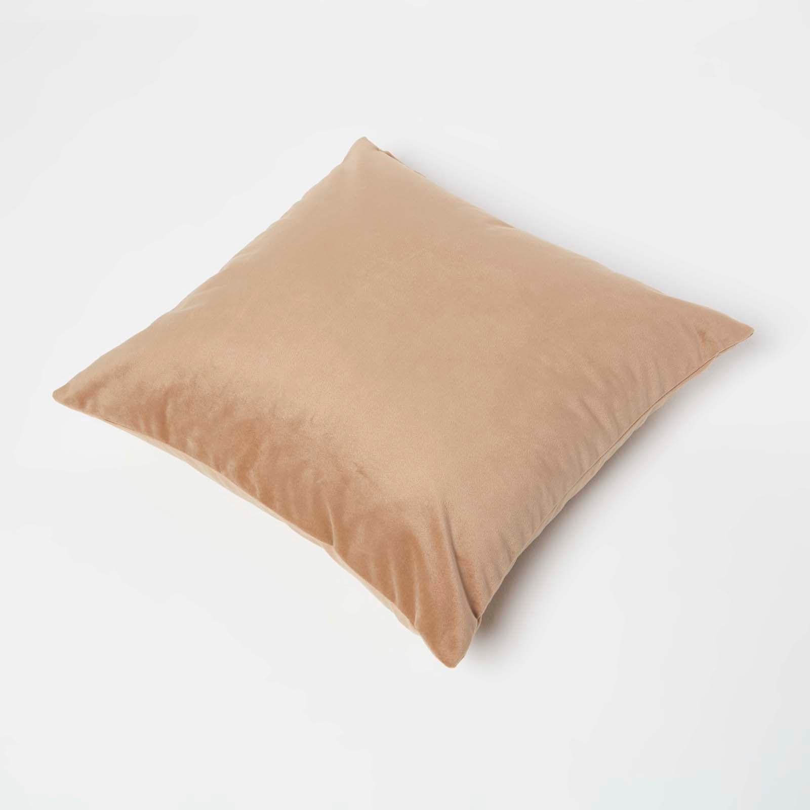 Velvet Cushion With Microfibre Insert | 45cm x 45cm | Beige