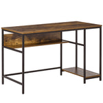 Home Office Writing Desk With Storage | Brown