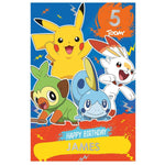 Pokemon Personalise Birthday Card With Sticker Sheet Official Product