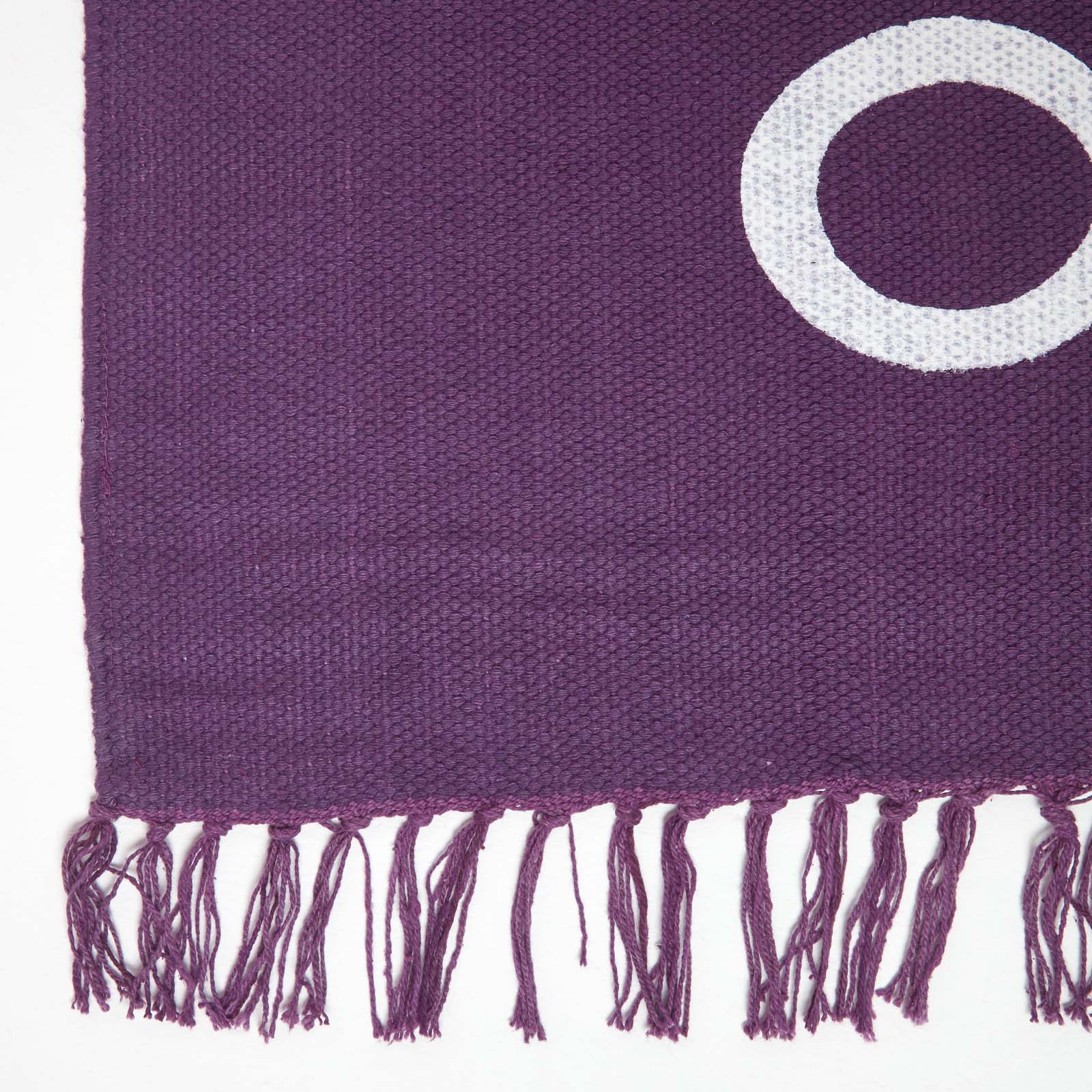 Keep Calm And Carry On Handwoven 100% Cotton Rug | 60cm x 100cm | Purple