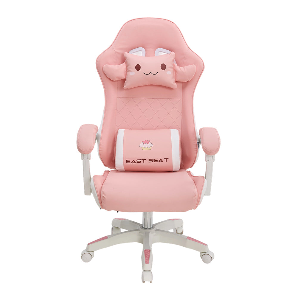 Pink Gaming Chair With Ergonomic Design – Adjustable Height & 360° Swivel Base Office Chair
