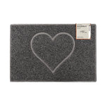 Heart Embossed Doormat | Large | Grey
