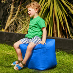Outdoor Bean Cube Pouffe Bean Bag | Blue