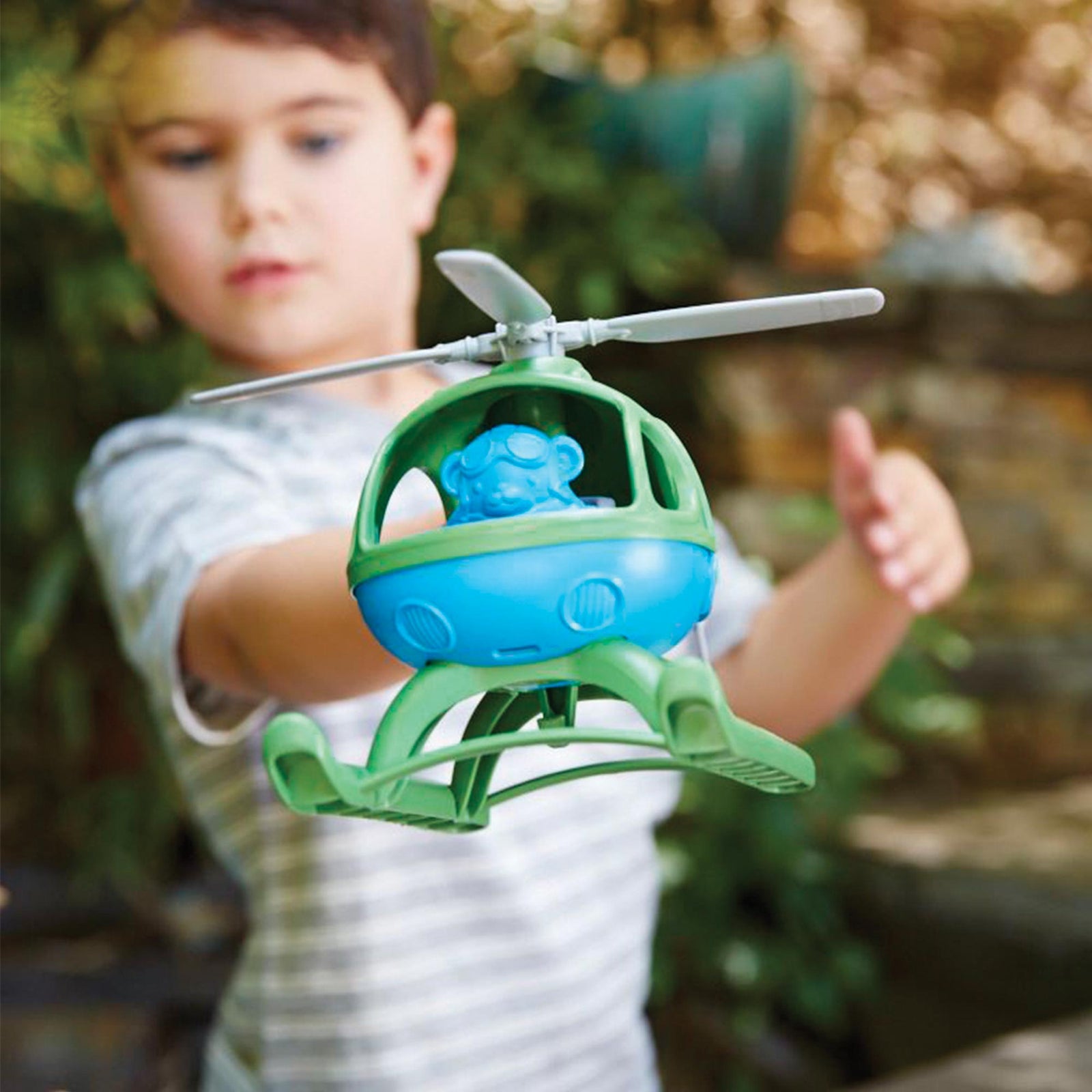Blue Helicopter, Made From 100% Recycled Plastic