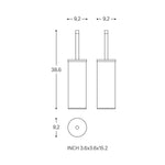 Toilet Brush, Free-standing, Matt Stainless Steel, Logic Collection