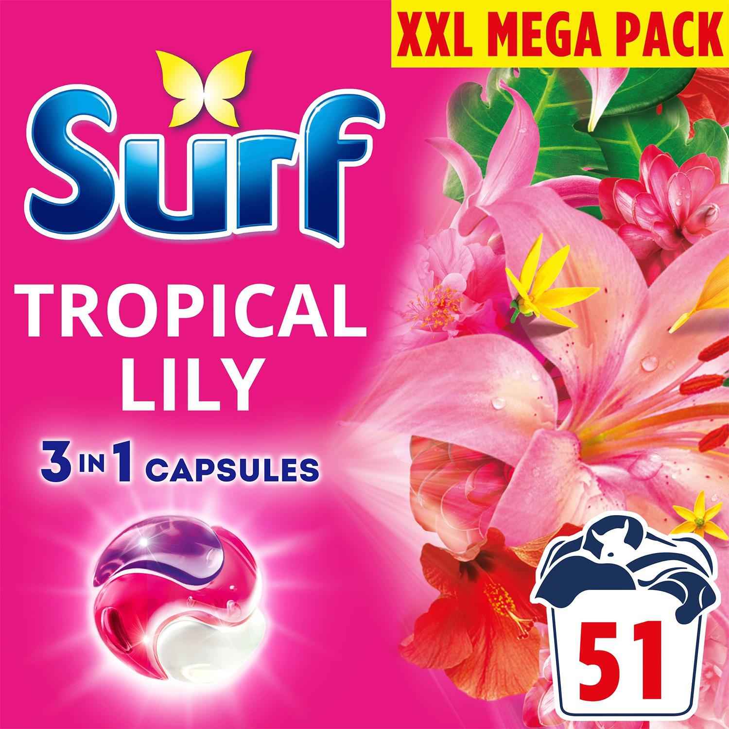 3 In 1 Laundry Washing Detergent Capsules Tropical Lily | Set of 2