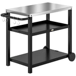 Outdoor Bbq Table W/ 2-tier Shelf, Outdoor Kitchen