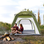 3 Man Pop Up Tent Automatic Camping Backpacking Dome Shelter | Green