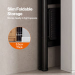 Small Step Ladder Foldable 150kg Carbon Steel Kitchen Steps Black | Black