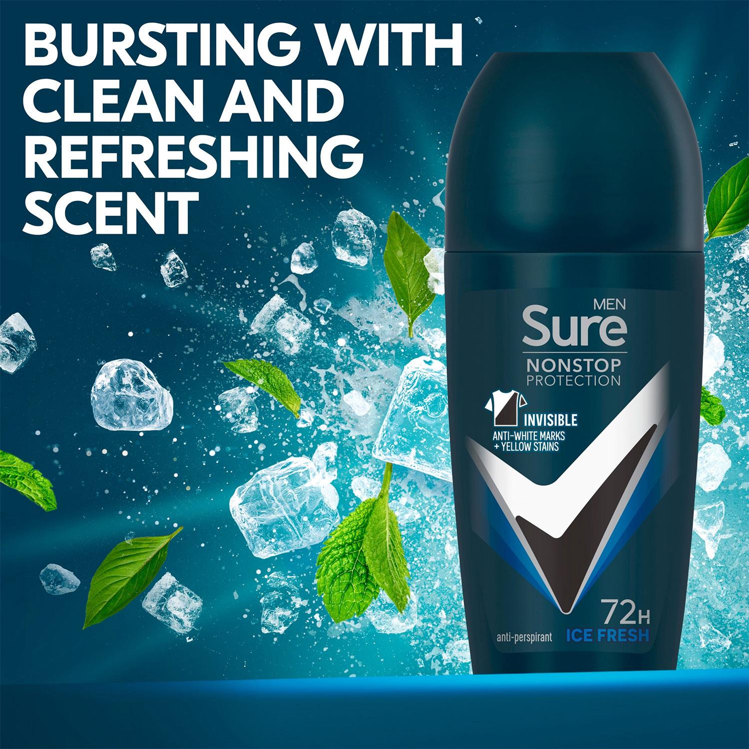 Men Anti-perspirant Roll On 72h Nonstop Protection Ice Fresh 50ml, 6 Pack | 6