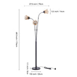 Paper Rope String-wrapped Lampshade Floor Lamp