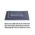 4 Piece Bedding Set – Brushed Microfiber Quilt Cover With Bed Sheet & 2 Pillowcases, Soft & Comfortable | Small