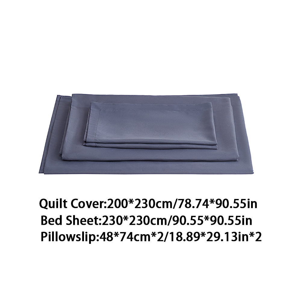 4 Piece Bedding Set – Brushed Microfiber Quilt Cover With Bed Sheet & 2 Pillowcases, Soft & Comfortable | Small
