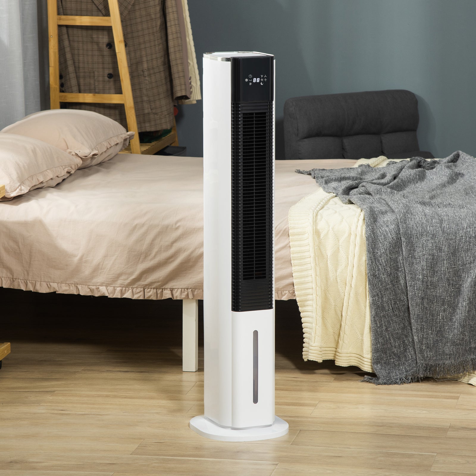 Quiet Air Cooler, Humidifier Evaporative Ice Cooling Fan | One Size | White