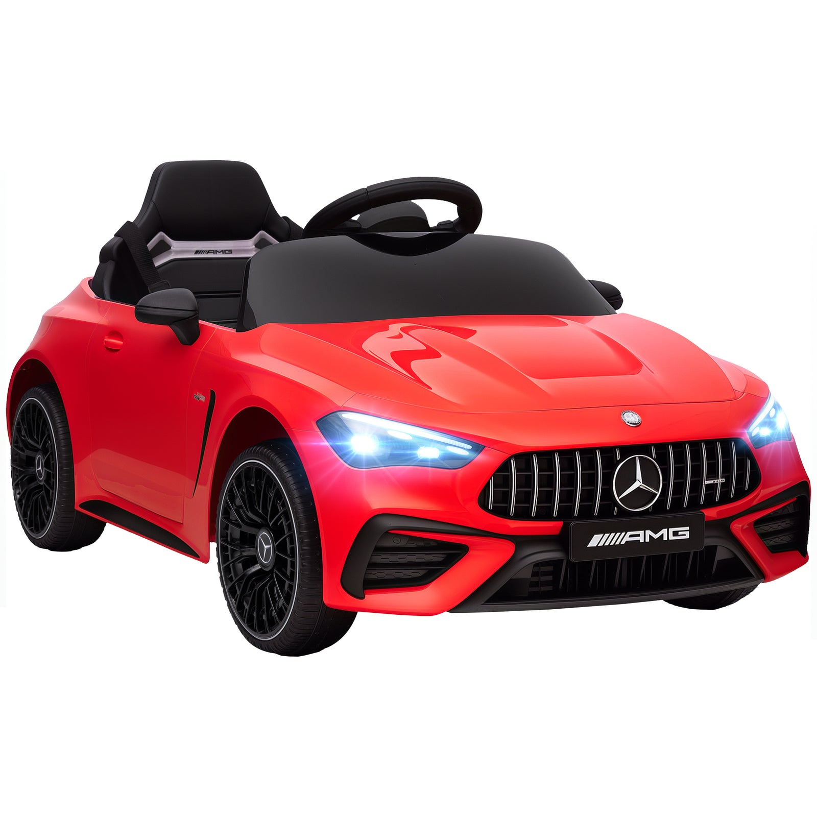 Kids Electric Car Licensed Mercedes Amg, 12v Ride On Car | Red