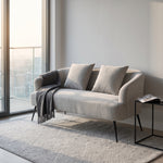 Breeins Modern Chenille 2-seater Sofa With 2 Scatter Cushions