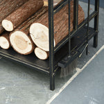77cm Wrought Iron Firewood Holder W/ 4 Tools