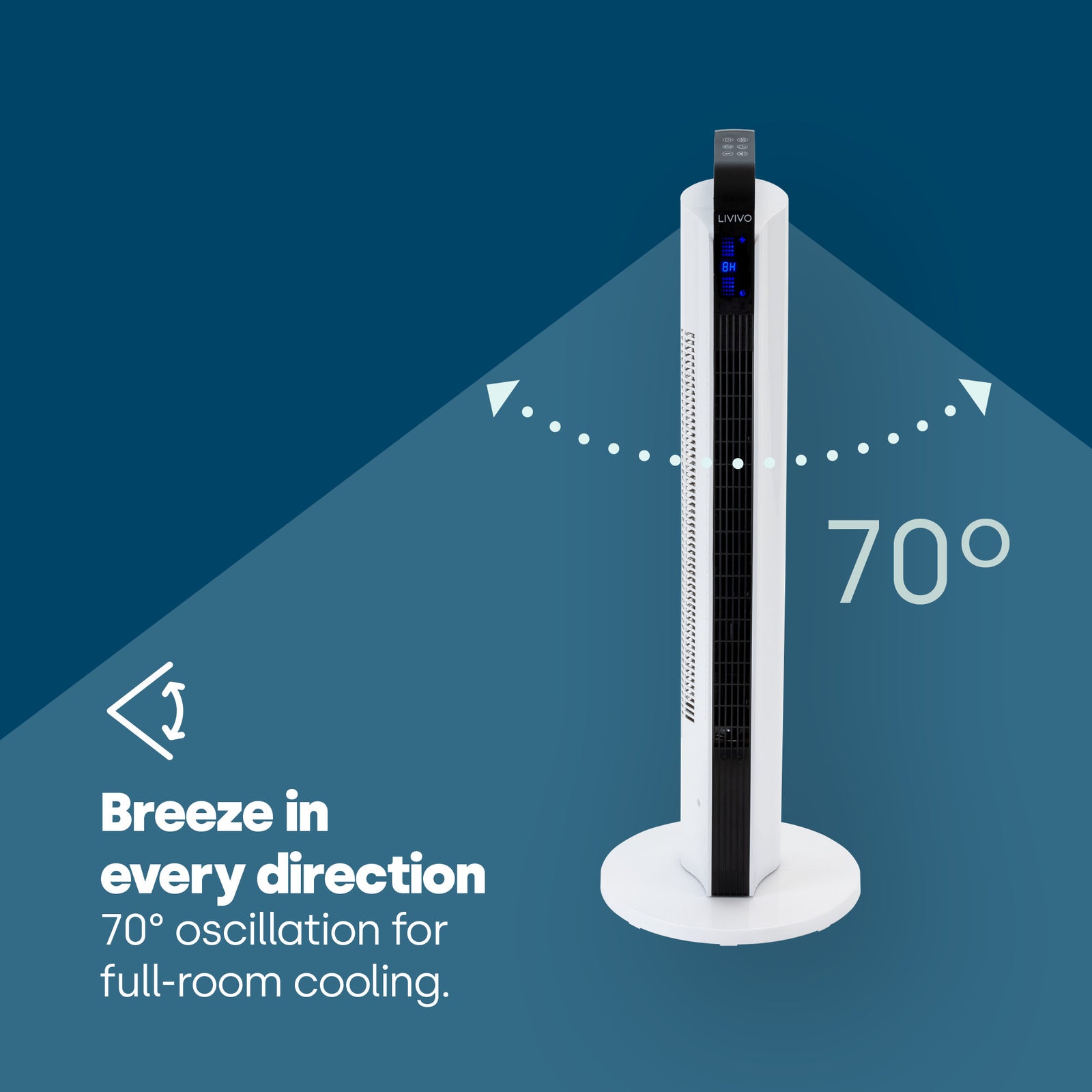 Livivo 35" Tower Fan - White