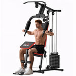 HOMCOM Multi Home Gym Machine With 65kg Weights For Strength Training