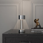 Led Cordless Table Lamp With Battery Operated Silver