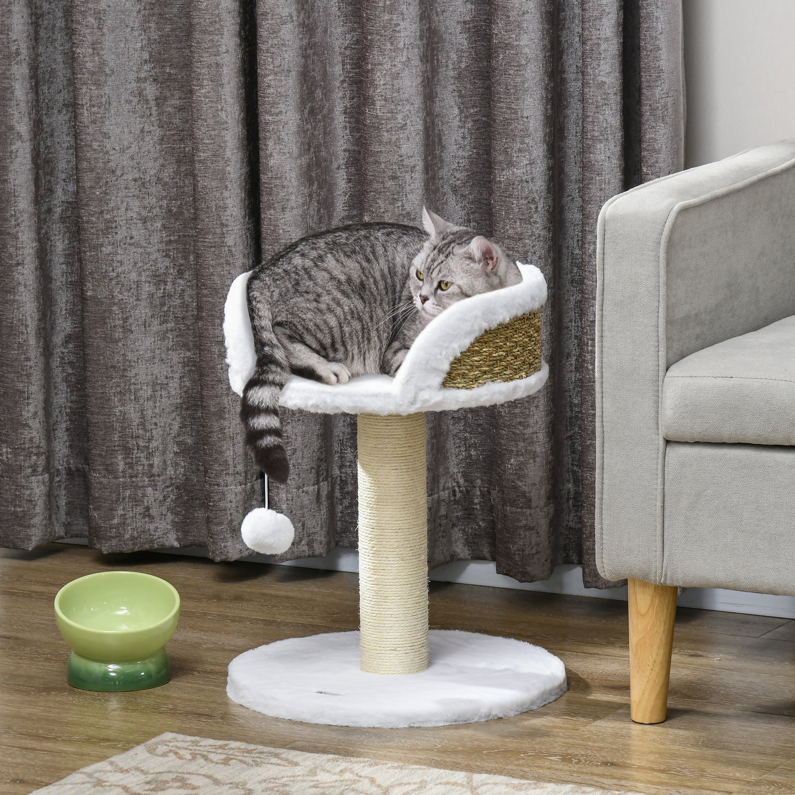 Cat Tree Tower Activity Centre With Scratching Posts | White