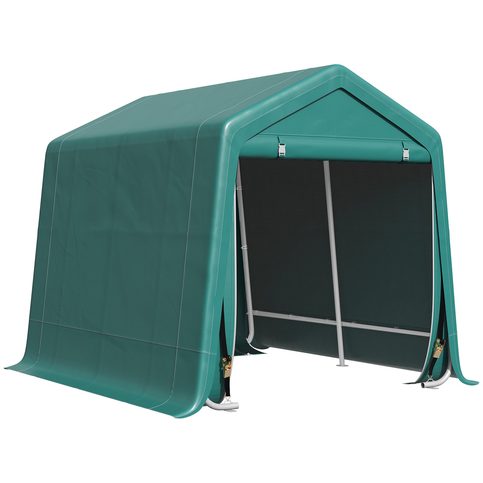 Outdoor Waterproof Garden Storage Shed Tent Zipper Doors | Green
